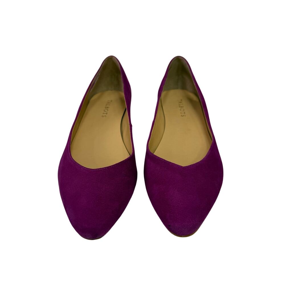 Talbots Women's Shoes sz 9.5 Suede Magenta Cut Out Display Item # box 782 - Picture 4 of 11